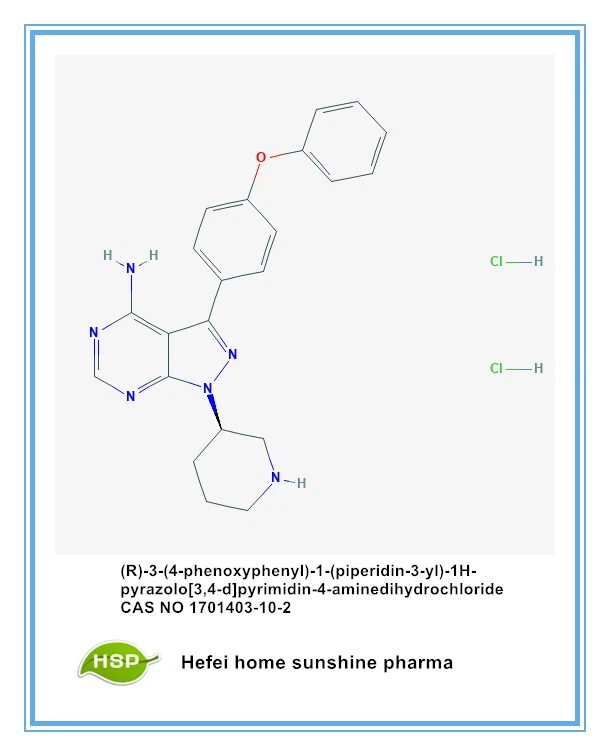 (R) -3- (4-fenoksifenyyli) -1- (piperidin-3-yyli) -1 H-pyratsolo [3,4-d] pyrimidin-4-amiinihydrokloridi CAS-nro 1701403-10-2