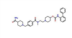 Bifenyyli-2-yylikarbamicacid1-(2-{[4-(4-karbamoyylipiperidiini-1-yylimetyyli)bentsoyyli]metyyliamino}etyyli)piperidin-4-ylester CAS 864750-70-9