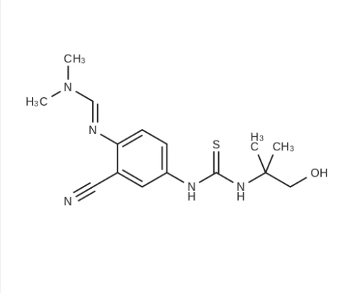 (E)-N'-(2-syaani-4-(3-(1-hydroksi-2-metyylipropan-2-yyli)tioureido)fenyyli)- N,N-dimetyyliformimidamidi CAS 1429755-57-6